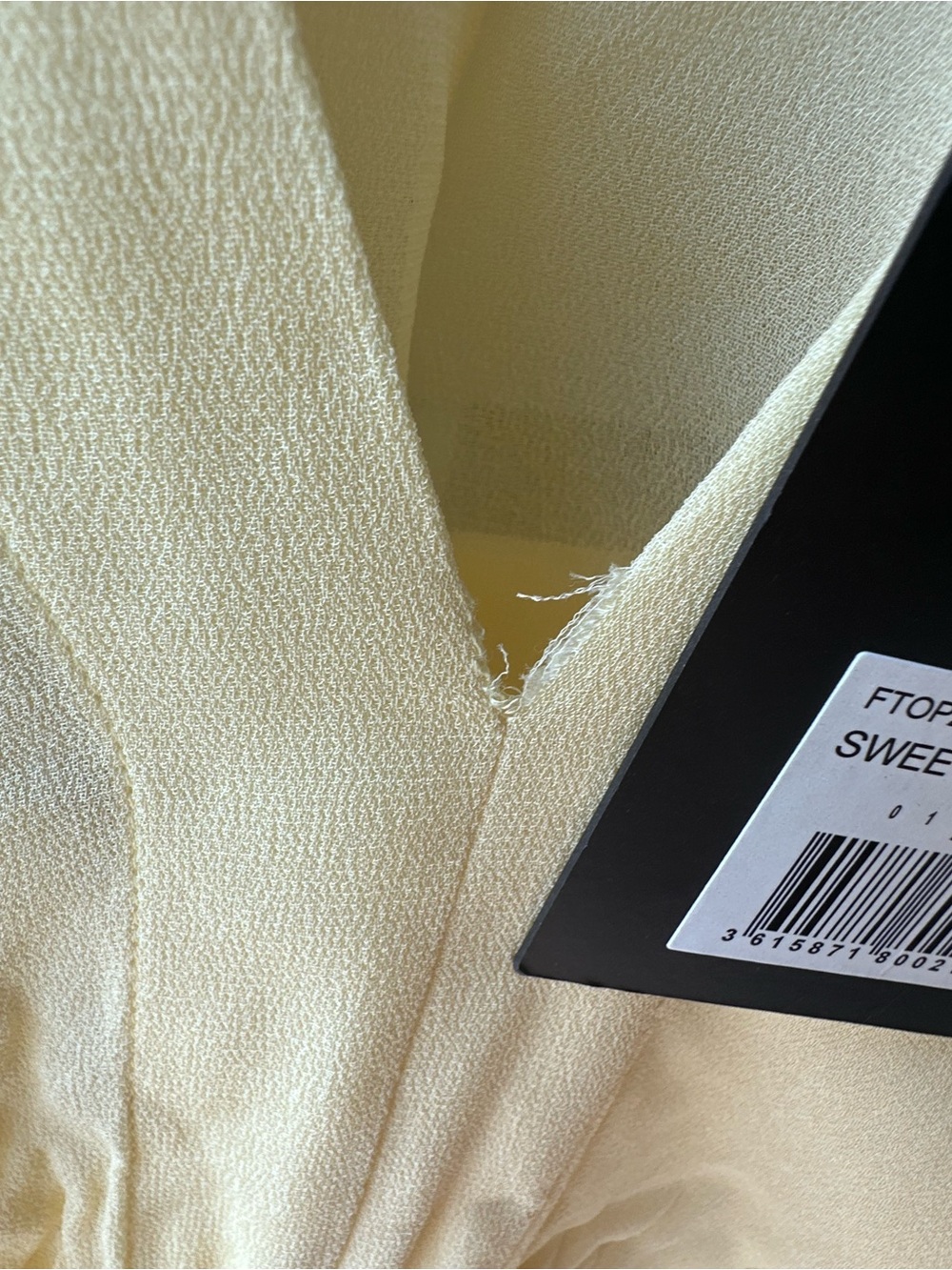 The Kooples Pale Yellow Ruffle V-Neck Blouse - Picture 2 of 3